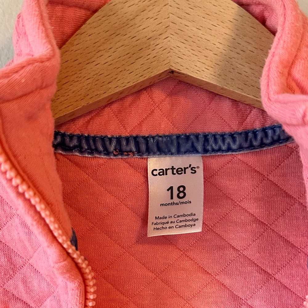 Pink Quilted Fall Zip Vest Size 18M - Picture 4 of 11